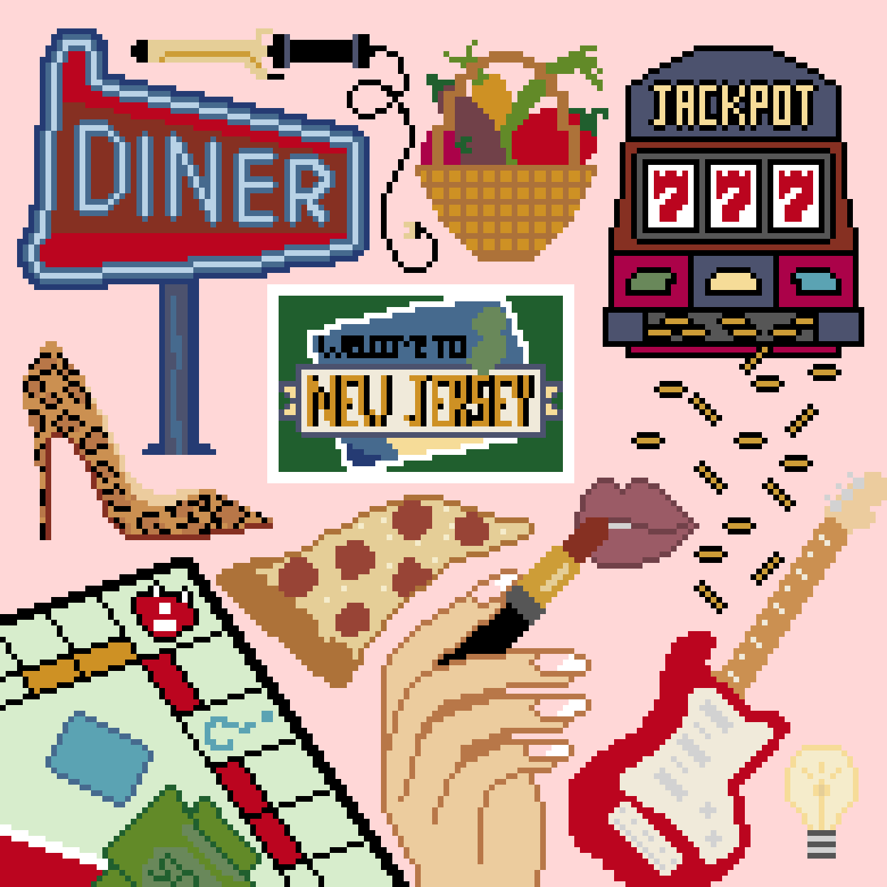 Jersey Girl needlepoint canvas design